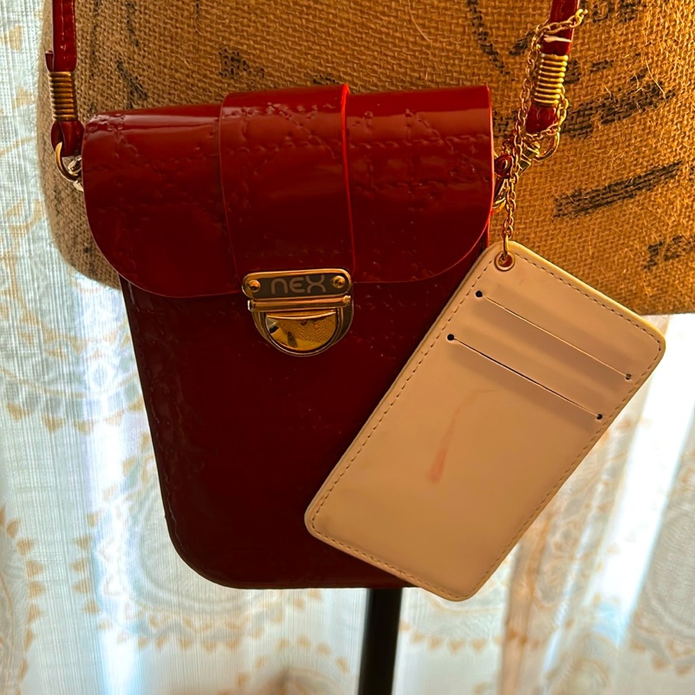 Long cell phone and credit card holder bag